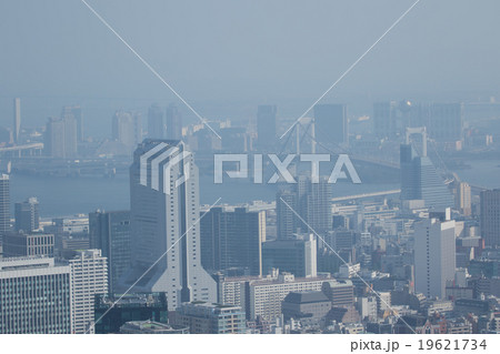 大気汚染　PM2.5　汚染物質　都市風景　高層ビル群　東京都　健康被害　公害　光化学スモッグ 19621734