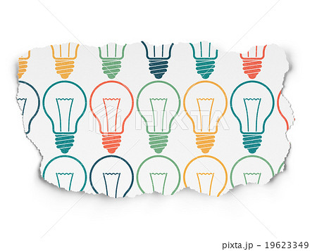 Finance concept: Light Bulb icons on Torn Paper Finance concept: Light Bulb icons on Torn Paper 19623349