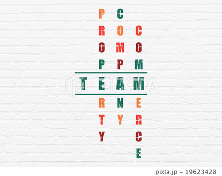 Finance concept: Team in Crossword Puzzle 19623428