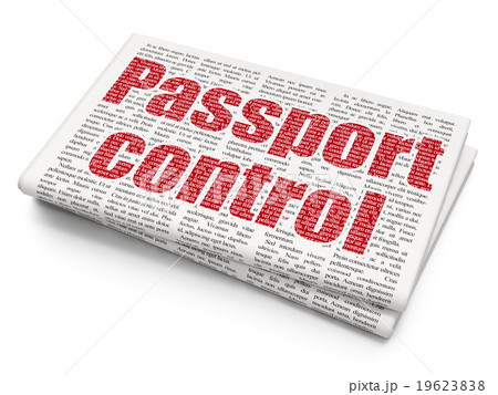 Tourism concept: Passport Control on Newspaper 19623838