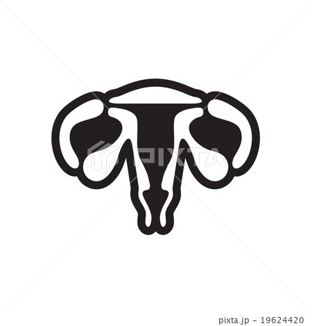 stylish black and white icon woman's vagina 19624420