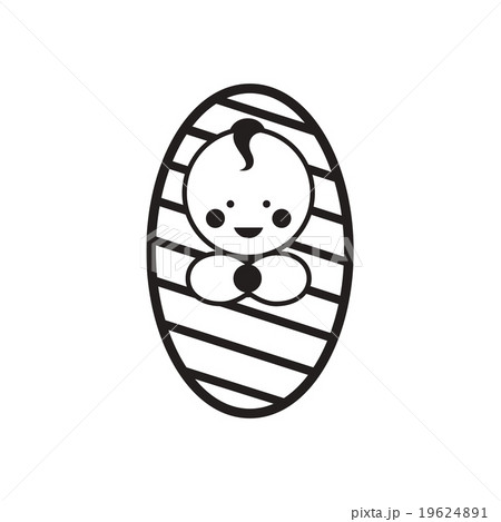 stylish black and white icon newborn boy 19624891