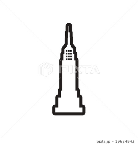 stylish black and white icon American skyscraper stylish black and white icon American skyscraper 19624942