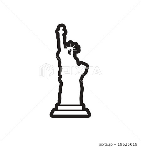 stylish black and white icon American Statue of stylish black and white icon American Statue of 19625019