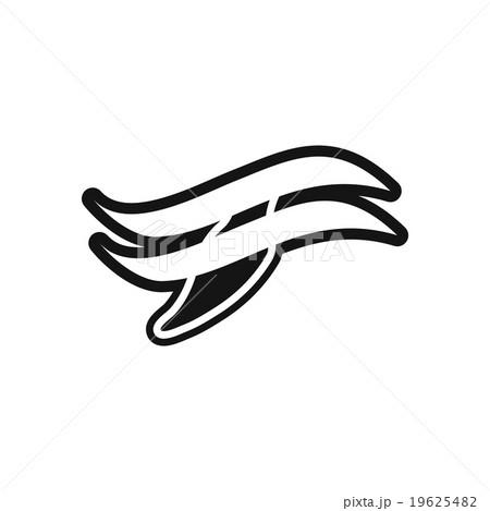 stylish black and white icon whale logo 19625482