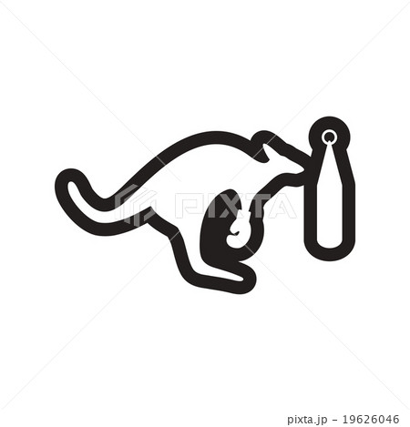 style black and white icon kangaroo boxer style black and white icon kangaroo boxer 19626046