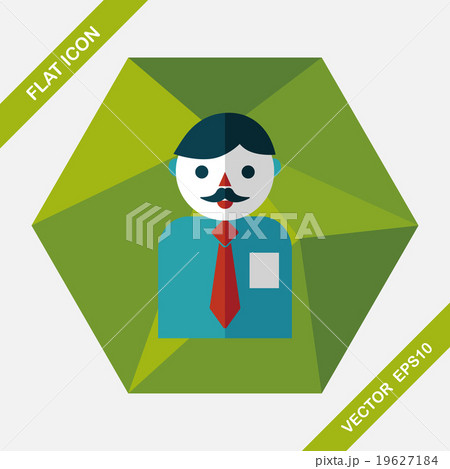 businessman flat icon with long shadow,eps10 businessman flat icon with long shadow,eps10 19627184