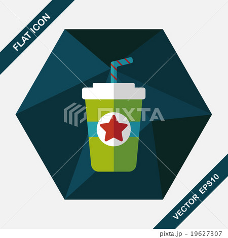 soda drink flat icon with long shadow,eps10 soda drink flat icon with long shadow,eps10 19627307