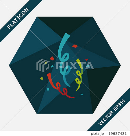 confetti flat icon with long shadow,eps10 19627421