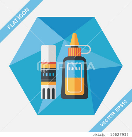 glue flat icon with long shadow,eps10 19627935
