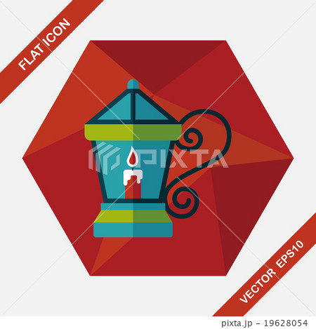 Christmas lantern flat icon with long shadow,eps10 Christmas lantern flat icon with long shadow,eps10 19628054