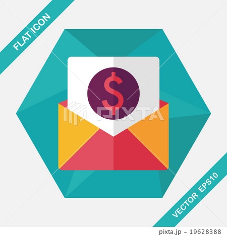 bills flat icon with long shadow,eps10 19628388