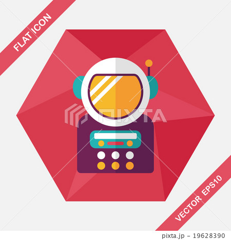 Space Astronaut flat icon with long shadow, eps10 Space Astronaut flat icon with long shadow, eps10 19628390