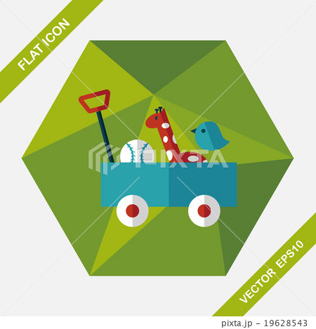 toy cart flat icon with long shadow,eps10 toy cart flat icon with long shadow,eps10 19628543