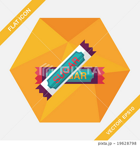 sugar packet flat icon with long shadow,eps10 sugar packet flat icon with long shadow,eps10 19628798