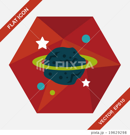 Space planet flat icon with long shadow,eps10 Space planet flat icon with long shadow,eps10 19629298
