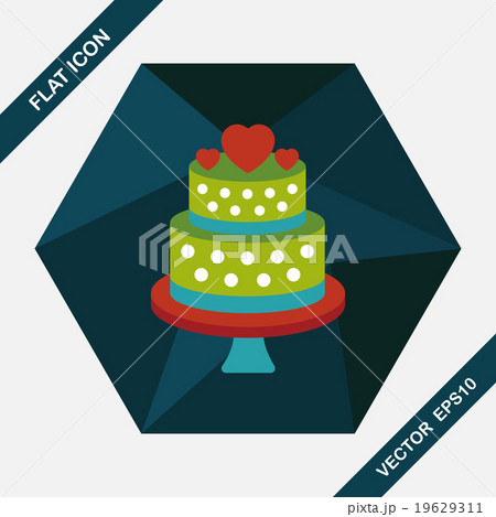 wedding cake flat icon with long shadow,eps10 wedding cake flat icon with long shadow,eps10 19629311