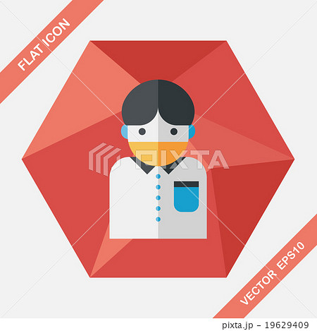Patient flat icon with long shadow,eps10 Patient flat icon with long shadow,eps10 19629409