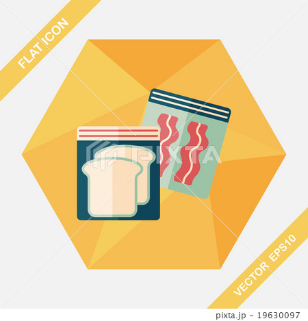 kitchenware zipper bags flat icon with long shadow,eps10 kitchenware zipper bags flat icon with long shadow,eps10 19630097