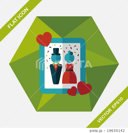 wedding photo flat icon with long shadow,eps10 wedding photo flat icon with long shadow,eps10 19630142
