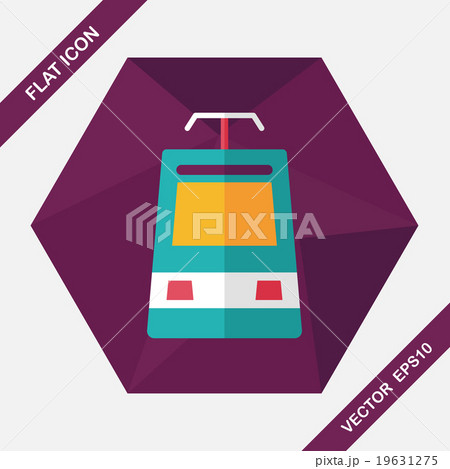 speed train flat icon with long shadow 19631275