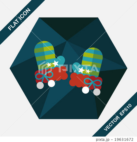 gloves flat icon with long shadow,eps10 19631672