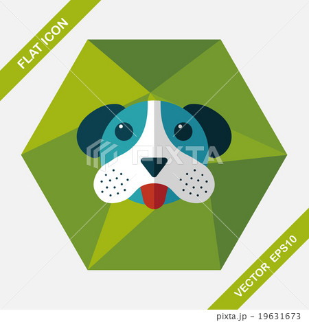Pet dog flat icon with long shadow, eps10 Pet dog flat icon with long shadow, eps10 19631673