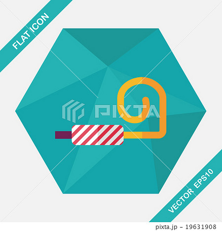 party horn flat icon with long shadow,eps10 19631908