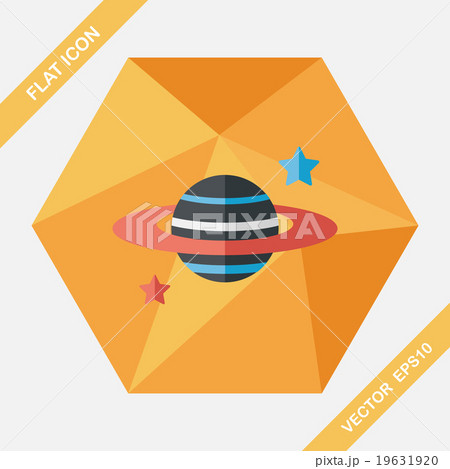 Space planet flat icon with long shadow,eps10 19631920