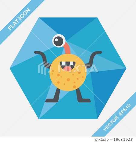 Space alien flat icon with long shadow,eps10 19631922