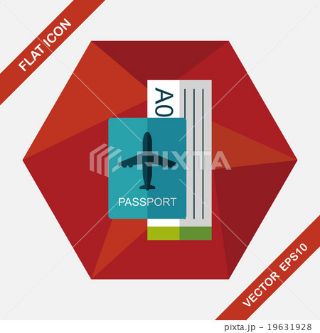 Air ticket flat icon with long shadow,eps10 Air ticket flat icon with long shadow,eps10 19631928