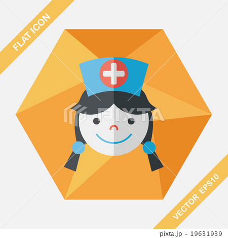 Medical nurse flat icon with long shadow,eps10 Medical nurse flat icon with long shadow,eps10 19631939