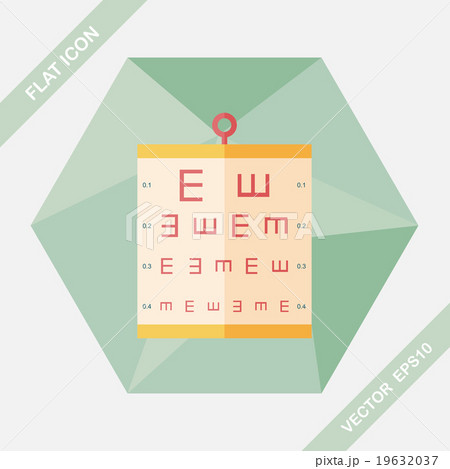 eye test chart flat icon with long shadow,eps10 eye test chart flat icon with long shadow,eps10 19632037