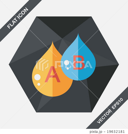 blood flat icon with long shadowのイラスト素材 [19632181] - PIXTA