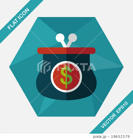 purse flat icon with long shadow,eps10 purse flat icon with long shadow,eps10 19632579