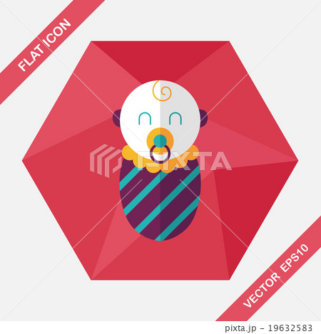 baby flat icon with long shadow,eps10 19632583