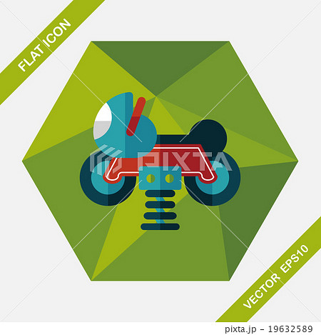 playground toy motor flat icon with long shadow 19632589