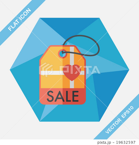 Valentine's Day SALE flat icon with long shadow,eps10 Valentine's Day SALE flat icon with long shadow,eps10 19632597