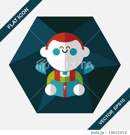 Wedding priest flat icon with long shadow,eps10, presiding over 19632919