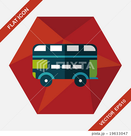 Transportation bus flat icon with long shadow,eps10 Transportation bus flat icon with long shadow,eps10 19633047