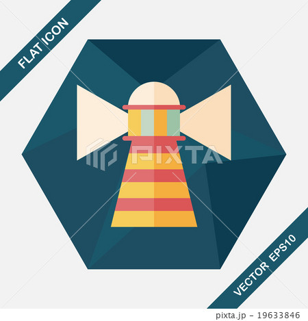 Lighthouse flat icon with long shadow,eps10 Lighthouse flat icon with long shadow,eps10 19633846