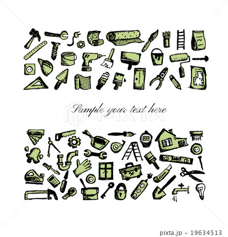 Repair home background, sketch for your design Repair home background, sketch for your design 19634513