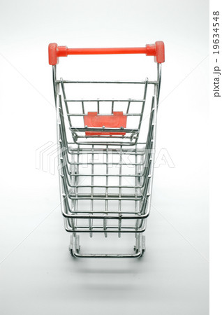 Empty shopping cart, side view Empty shopping cart, side view 19634548