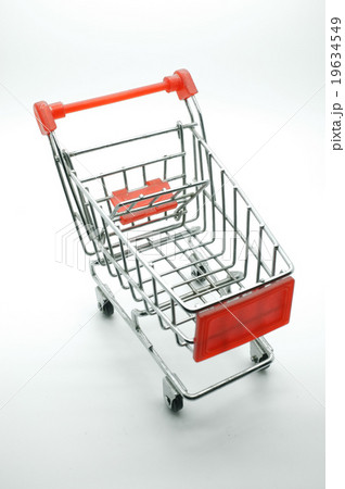 Empty shopping cart, side view Empty shopping cart, side view 19634549
