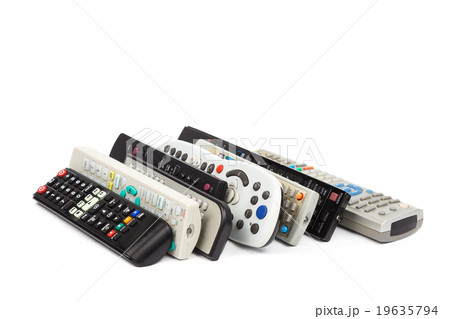 Stack of audio video remote control device Stack of audio video remote control device 19635794