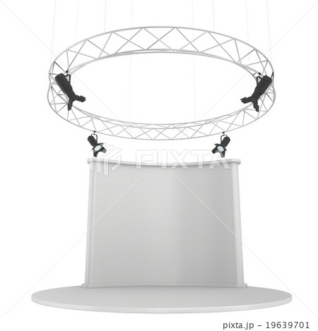 Blank exhibition stand. Isolated on white Blank exhibition stand. Isolated on white 19639701