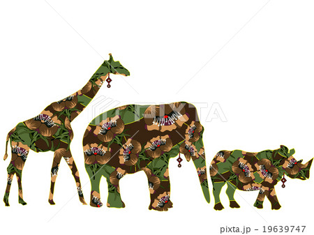 animals of Africa in the ethnic style 19639747
