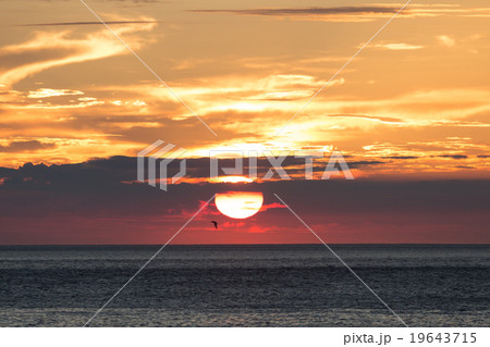 海に沈む夕日 19643715