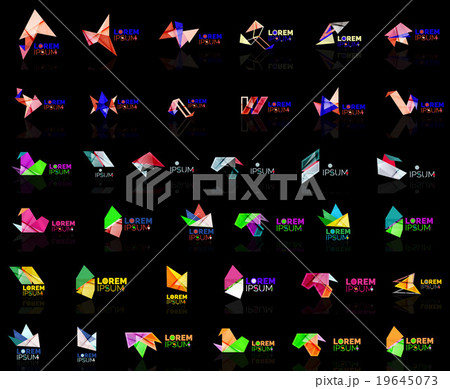 Grow up arrow origami abstract vector logo design 19645073