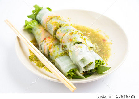 Thai noodle with spicy sauce. clean, healthy food 19646738